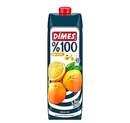 Dimes %100 portakal meyve suyu 1 litre
