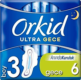 orkid hijyenik ped gece 6 adet