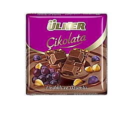 ülker fındıklı ve üzümlü çikolata